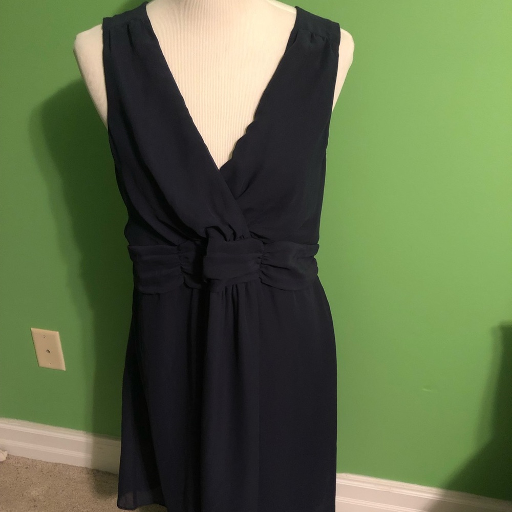 Motherhood Maternity blue chiffon XL dress